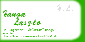 hanga laszlo business card